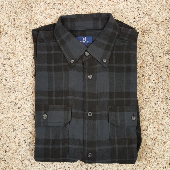 🆕️George Green & Black Flannel - Picture 2 of 4